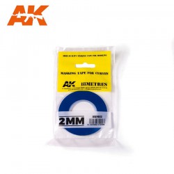 AK INTERACTIVE AK9182 MASKING TAPE FOR CURVES 2MM
