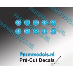 FARMMODELS PCD-NH-002531 1/32 10 stickers Logo New Holland 5x5 mm