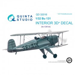 QUINTA STUDIO QD32016 1/32 Bu 131 3D-Printed & coloured Interior on decal paper (for ICM kit)