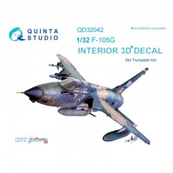 QUINTA STUDIO QD32042 1/32 F-105G 3D-Printed & coloured Interior on decal paper (for Trumpeter kit)