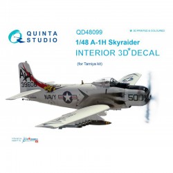 QUINTA STUDIO QD48099 1/48 A-1H 3D-Printed & coloured Interior on decal paper (for Tamiya kit)
