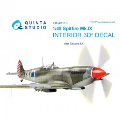 QUINTA STUDIO QD48119 1/48 Spitfire Mk.IX 3D-Printed & coloured Interior on decal paper (for Eduard kit)