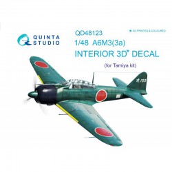 QUINTA STUDIO QD48123 1/48 A6M3 3D-Printed & coloured Interior on decal paper (for Tamiya kit)