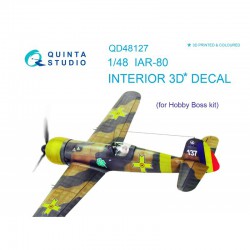 QUINTA STUDIO QD48127 1/48 IAR-80 3D-Printed & coloured Interior on decal paper (for HobbyBoss kit)