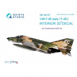 QUINTA STUDIO QD48131 1/48 F-4E early/F-4EJ 3D-Printed & coloured Interior on decal paper (for ZM SWS kit)