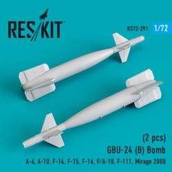 RESKIT RS72-0291 1/72 GBU-24 (B) Bomb (2 pcs) A-6, A-10, F-14, F-15, F-16, F/A-18, F-111, Mirage 2000