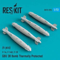 RESKIT RS72-0293 1/72 GBU 38 Bomb Thermally Protected (4 pcs) (F-14, F-14D,F-18)