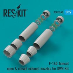 RESKIT RSU72-0076 1/72 F-14D Tomcat open & closed exhaust nozzles for GWH Kit