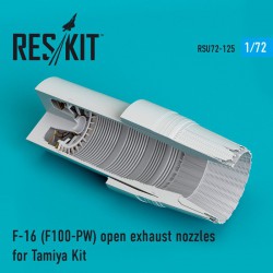 RESKIT RSU72-0125 1/72 F-16 (F100-PW) open exhaust nozzles for Tamiya Kit