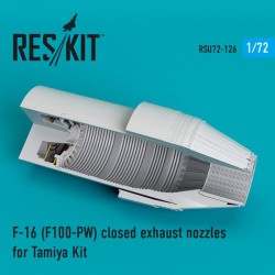 RESKIT RSU72-0126 1/72 F-16 (F100-PW) closed exhaust nozzles for Tamiya Kit