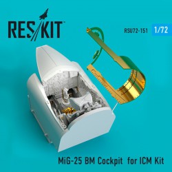 RESKIT RSU72-0151 1/72 MiG-25 BM Cockpit for ICM Kit