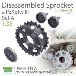 T-REX STUDIO TR35033-1 1/35 PzKpfw III Disassembled Sprocket Set A