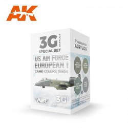 AK INTERACTIVE AK11749 US Air Force European I Camo Colors 1980s SET 3G