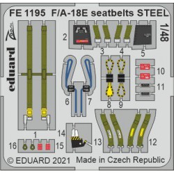 EDUARD FE1195 1/48 F/A-18E seatbelts STEEL 1/48 for MENG