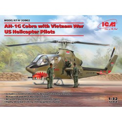 ICM 32062 1/32 AH-1G Cobra with Vietnam War US Helicopter Pilots