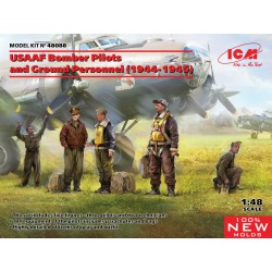 ICM 48088 1/48 USAAF Bomber Pilots and Ground Personnel (1944-1945) (100% new molds)