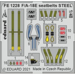 EDUARD FE1228 1/48 F/A-18E seatbelts STEEL for HOBBY BOSS