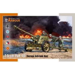 SPECIAL ARMOUR SA72025 1/72 7,5 cm PaK 40 German Anti-tank Gun