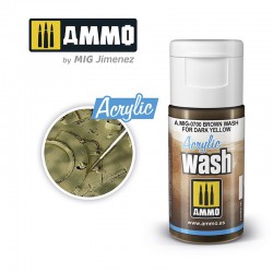 AMMO BY MIG A.MIG-0700 ACRYLIC WASH Brown Wash for Dark Yellow