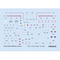 EDUARD D72037 1/72 A6M2 stencils for TAMIYA/AIRFIX/HASEGAWA