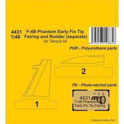 CMK 4431 1/48 F-4B Phantom Early Fin Tip Fairing and Rudder (separate)