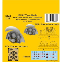 CMK 5140 1/32 DH.82 Tiger Moth Instrument P. with Compasses and Coaming, Correction S.