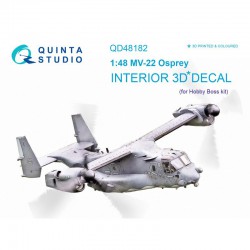 QUINTA STUDIO QD48182 1/48 3D MV-22 Osprey 3D-Printed & coloured Interior on decal paper (for HobbyBoss kit)