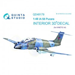 QUINTA STUDIO QD48179 1/48 IA 58 Pucara 3D-Printed & coloured Interior on decal paper (for Kinetic kit)