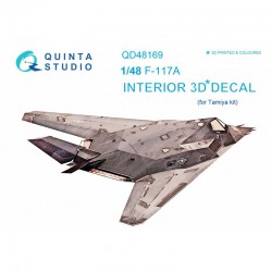 QUINTA STUDIO QD48169 1/48 F-117A 3D-Printed & coloured Interior on decal paper (for Tamiya kit)