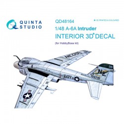 QUINTA STUDIO QD48164 1/48 A-6A Intruder 3D-Printed & coloured Interior on decal paper (for HobbyBoss kit)