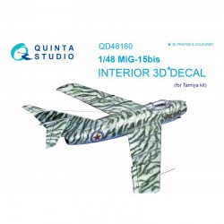 QUINTA STUDIO QD48160 1/48 MiG-15 bis 3D-Printed & coloured Interior on decal paper (for Tamiya kit)