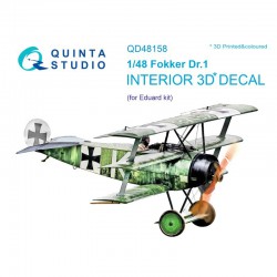 QUINTA STUDIO QD48158 1/48 Fokker Dr.1 3D-Printed & coloured Interior on decal paper (for Eduard kit)