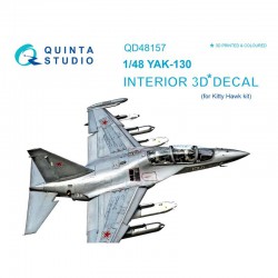 QUINTA STUDIO QD48157 1/48 Yak-130 3D-Printed & coloured Interior on decal paper (for KittyHawk kit)