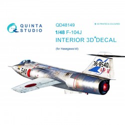 QUINTA STUDIO QD48149 1/48 F-104J 3D-Printed & coloured Interior on decal paper (for Hasegawa kit)