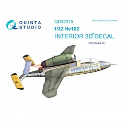 QUINTA STUDIO QD32075 1/32 He 162 3D-Printed & coloured Interior on decal paper (for Revell kit)