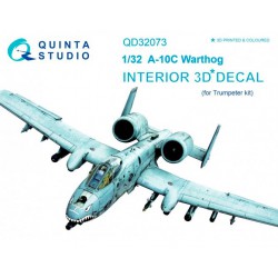 QUINTA STUDIO QD32073 1/32 A-10C 3D-Printed & coloured Interior on decal paper (for Trumpeter kit)
