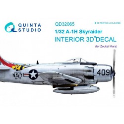 QUINTA STUDIO QD32065 1/32 A-1H Skyraider 3D-Printed & coloured Interior on decal paper (for ZM SWS kit)