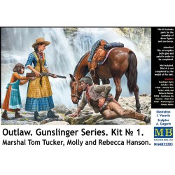 MASTERBOX MB35203 1/35 Outlow. Gunslinger series Kit No.1. Marshal Tom Tucker,Molly a.RebeccaHanson