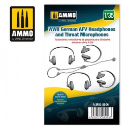 AMMO BY MIG A.MIG-8906 1/35 WWII German AFV Headphones and Throat Microphones
