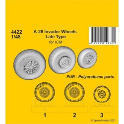 CMK 4422 1/48 A-26 Invader Wheels Late Type / for ICM kit