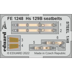 EDUARD FE1248 1/48 Hs 129B seatbelts STEEL for HOBBY 2000/HASEGAWA