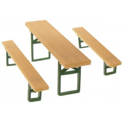 Faller 180444 HO 1/87 40 Beer benches and 20 Tables