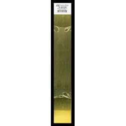 K&S 8239 Brass Strip: 0.025" Thick x 2" Wide x 12" Long (1 Piece)
