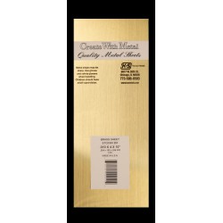K&S 251 Brass Flat Sheet: 0.010" Thick x 4" Wide x 10" Long (1 Piece)