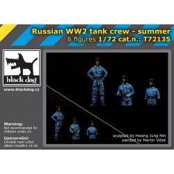 BLACK DOG T72135 1/72 Russian WW2 tank crew - summer
