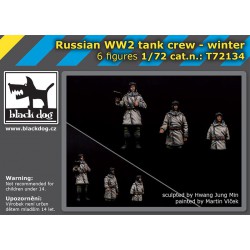 BLACK DOG T72134 1/72 Russian WW2 tank crew - winter