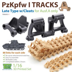 T-REX STUDIO TR86003-1 1/16 PzKpfw I Tracks Late Type w/Cleats for Ausf.A only