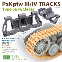 T-REX STUDIO TR85025 1/35 PzKpfw.III/IV Tracks Type 6a w/Cleats