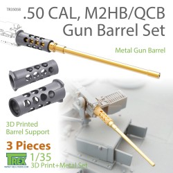T-REX STUDIO TR35058 1/35 .50 CAL, M2HB/QCB Gun Barrel Set (3 pieces)
