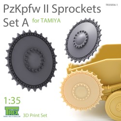 T-REX STUDIO TR35056-1 1/35 PzKpfw II Sprockets Set A for TAMIYA